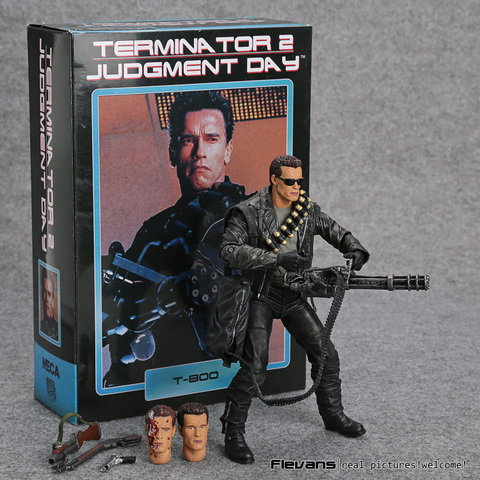 NECA Terminator 2: T-800 Arnold Schwarzenegger, juguete de modelos coleccionables en PVC, 7 
