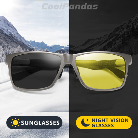 Photochromic de aluminio y magnesio gafas cuadradas para hombre gafas de sol polarizadas para hombres y mujeres conducción gafas masculino hombre ► Foto 1/6