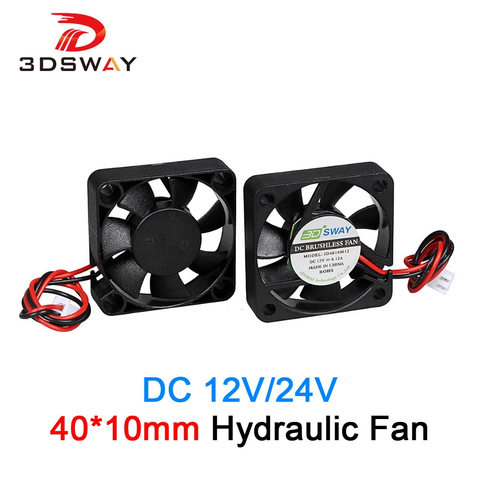 3 DSWAY 3D impresora 40*40*10mm 24 V DC 12 V ventilador hidráulico con XH2.54-2P cables Dupont 150mm Hotend ventilador de la placa ► Foto 1/4