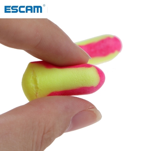 ESCAM-Tapones desechables de espuma blanda para los oídos, Protector para los oídos antironquidos, 10 pares ► Foto 1/6