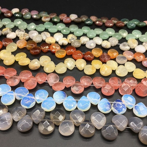 Cuentas facetadas de piedra Natural en forma de gota de agua, abalorios sueltos de cadena de cristal para fabricación de joyas, accesorios de collar de pulsera DIY ► Foto 1/6
