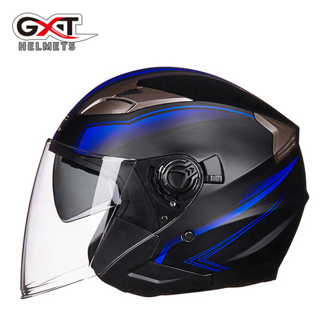 Nuevo GXT objetivo doble para motocicleta casco de la cara abierta del casco de motocicleta eléctrica casco de seguridad de verano de las mujeres unisex casco de la motocicleta ► Foto 1/6