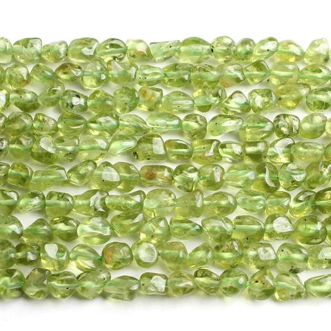 Cuentas irregulares de piedra de peridoto verde Natural, accesorios para fabricación de joyas, pulsera, collar, 15 pulgadas, 6-8mm ► Foto 1/5