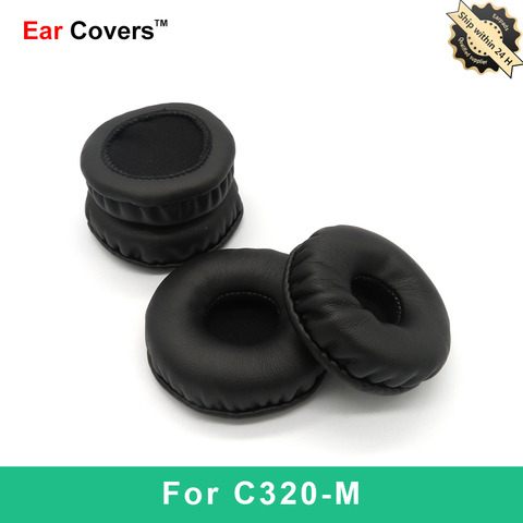 Almohadillas para los auriculares plantronic C320M, repuesto de almohadillas para los C320-M, almohadillas para los oídos, espuma de esponja de cuero PU ► Foto 1/6