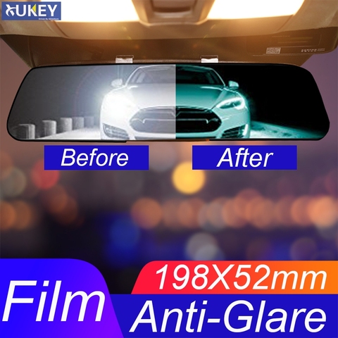 1 juego Universal espejo retrovisor Interior del coche Anti-reflejo película retrovisor Anti arañazos nano pegatina protectora Auto estilismo partes ► Foto 1/6