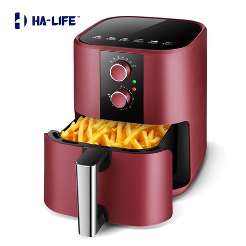 Ha-life-freidora de aire con recubrimiento antiadherente para el hogar, freidora de potencia automática sin aceite, aire caliente circulante multifuncional, 5L ► Foto 1/6