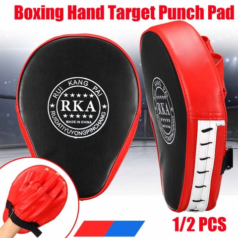 Bolsa para golpes de boxeo, bolsa de arena para Fitness, Taekwondo MMA, almohadilla para patadas, equipo de entrenamiento de cuero PU, objetivo para pies Muay Thai, 2 uds. ► Foto 1/6