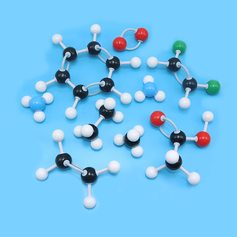 Modelo de estructura orgánica molecular, bola y Palo, equipo de enseñanza para estudiantes, papelería, XMM005, 122 Uds. ► Foto 1/1