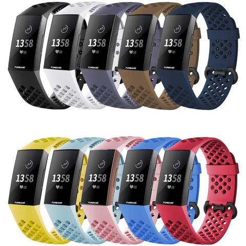 Correa para Fitbit Charge 3 SE correa de repuesto reloj inteligente pulsera deportiva de silicona transpirable Fitbit Charge 4 band ► Foto 1/6