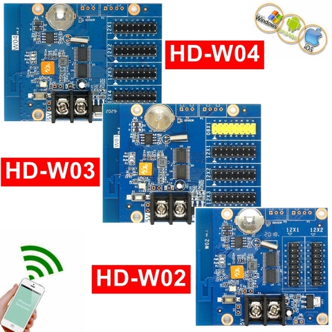 HD-W02 HD-W03 HD-W04 Wifi tarjeta de Control Led inalámbrico P10 Controlador led soporte de teléfono Android App sistema de enviar un mensaje ► Foto 1/6