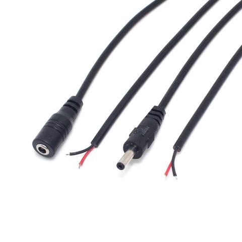 20 unids/lote DC 3,5*1,35mm conector Jack Cable de alimentación mujer único hombre/3,5x1,35mm Cable de extensión para/LED de 30CM ► Foto 1/6