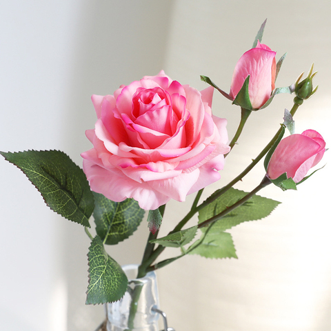 Toque Real rosas de flores artificiales de la boda decoración flor dulce rosas de flores artificiales casa jardín decoración de látex Rosa Flores ► Foto 1/6