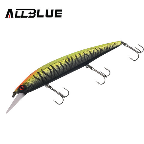 ALLBLUE SHANKS-señuelo de pesca Jerkbait suspendido 130MR SP, 23g, tungsteno, sistema móvil, Wobbler de fundición larga, 2,5 m, aparejos para lucio y pececillos ► Foto 1/6