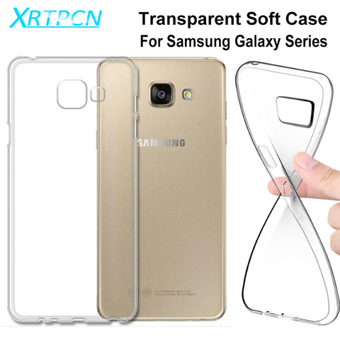 Caso de teléfono transparente para Samsung Galaxy J5 J3 J7 A3 A5 A7 2016, 2017 de 2022 J2 J4 Core A6 A8 Plus 2022 Slim funda de silicona suave ► Foto 1/6