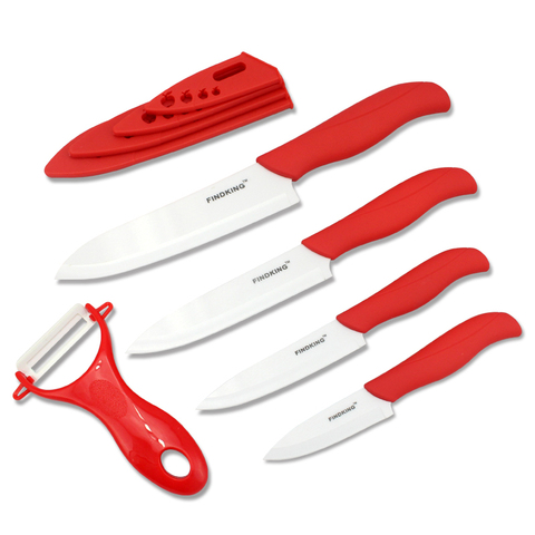 Afilador-Juego de cuchillos y pelador de cocina de 3, 4, 5 y 6 pulgadas, utilidad para Chef, herramientas de pelado, hoja de circonita ► Foto 1/6