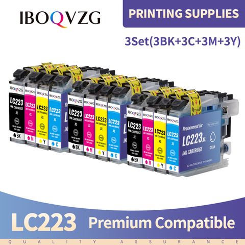 IBOQVZG LC223 LC221 LC 223 cartuchos para hermano tinta de impresora cartucho DCP-J562DW J4120DW MFC-J480DW J680DW J880DW J5320DW ► Foto 1/6