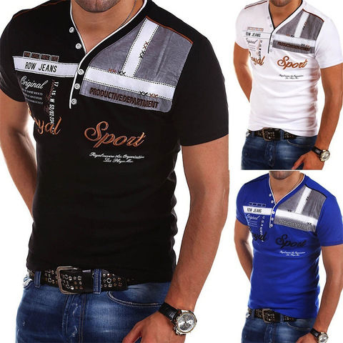 Zogaa-Polo de manga corta para hombre, camisa de moda de cuello doblado hacia abajo, Tops de manga corta, camisetas ajustadas de Fitness, novedad de 2022 ► Foto 1/6