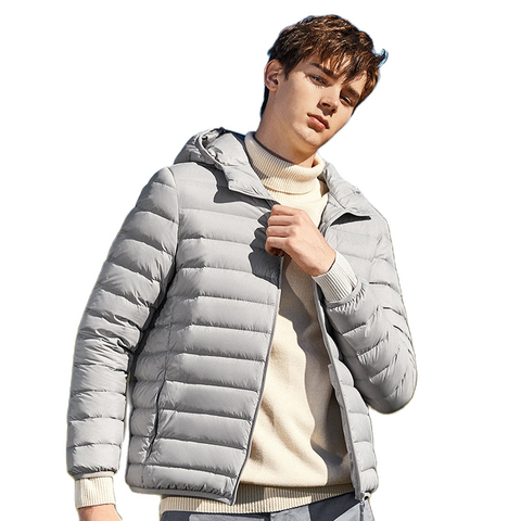 Marca SEMIR, chaqueta de plumas para hombre, chaqueta de invierno informal a la moda para hombre, cazadora con capucha, abrigo de pato blanco, prendas de vestir masculinas, ropa ► Foto 1/6