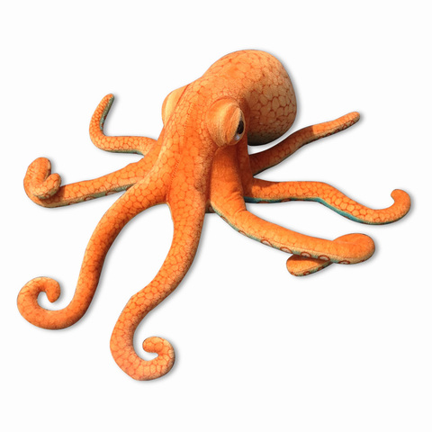 Pulpo de peluche realista para niños, juguete de animales de peluche, coche de casa, oficina, Bar, creativo decorativo, muñeco de pulpo ► Foto 1/6