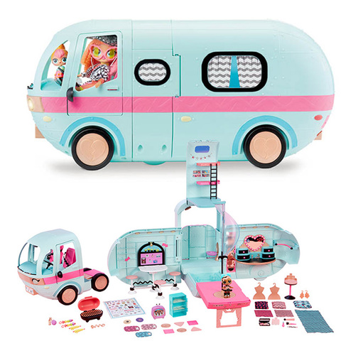 L O L Muñecas sorpresa Glamper 2 en 1, autobús de juguete desmontable, lol house, modelo de anime, regalo de cumpleaños para niña ► Foto 1/6