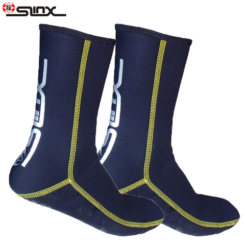 SLINX buceo calcetines 3mm Nylon Snorkel antideslizante calcetines Flippers calcetines de natación de Invierno Caliente hombres piscina mujer adultos marca nueva 1 par ► Foto 1/6