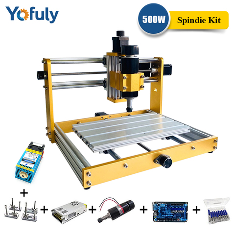 CNC 3018 Pro Plus 500W Kit de grabado de husillo aplicar Nema17/23 Motor paso a paso enrutador de madera, fresadora máquina láser de grabado para Metal ► Foto 1/6