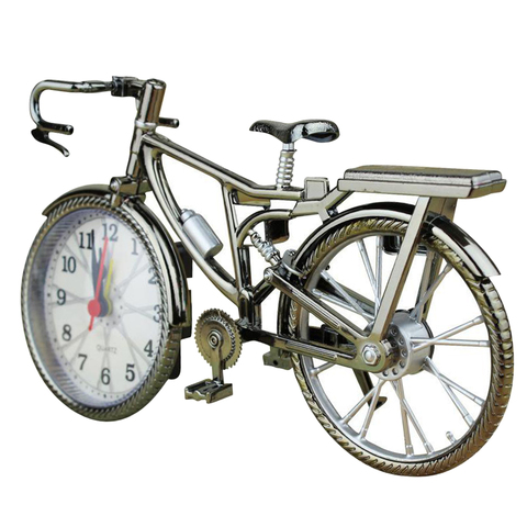Reloj de mesa creativo, despertador, con forma de bicicleta, decoración artística para el hogar ► Foto 1/6