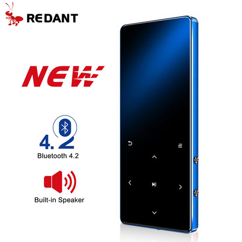 REDANT-reproductor MP3 con Bluetooth y altavoz, tecla táctil incorporada, 8GB, 16GB, Mini Walkman portátil de Metal HiFi con radio y grabación FM ► Foto 1/6