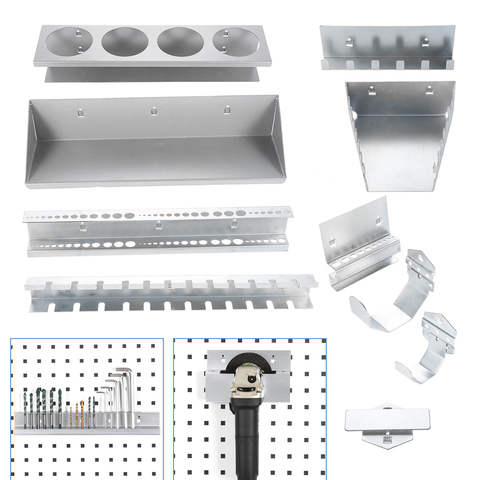 Titular de herramientas colgando Rack piezas de Hardware de almacenamiento estante de pared montado en gancho llave/Taladro/Polo/destornillador/Socket organizador de taller ► Foto 1/6