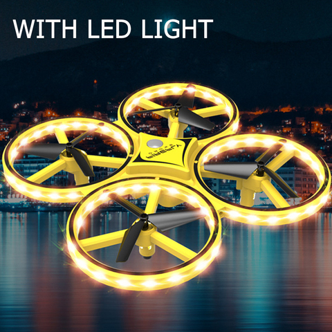 Dron de inducción interactiva para niños, juguete de cuadricóptero con luz LED RTF VANT avión, reloj inteligente con Control remoto, OVNI, regalo ► Foto 1/6