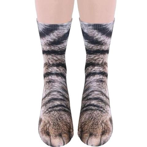 Calcetines de algodón con estampado 3D de pata de Animal, harajuku, kawaii, para hombre y mujer, para niño, perro, cerdo, gato, punk ► Foto 1/6