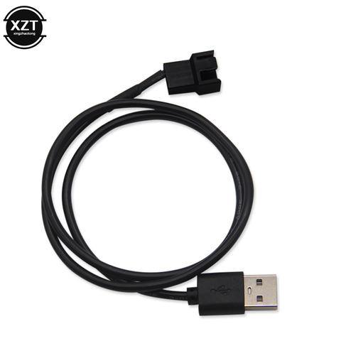 Nuevo 3/4 Pin alimentación para ventilador de PC adaptador de conector de Cable 5V 30cm 50cm conectar 3pin o 4pin ventilador USB Cables adaptadores ► Foto 1/6