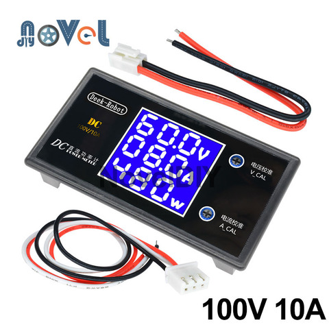 Voltímetro Digital LCD DC 0 0-50-100V 5A 10A, amperímetro, vatímetro, medidor de corriente de voltaje, Detector de voltios, probador de 250W 1000W ► Foto 1/6