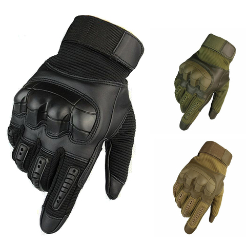 Guantes tácticos militares para hombre, guantes deportivos de dedo completo con pantalla táctil, guantes de nudillo para senderismo ciclismo acampada ► Foto 1/6