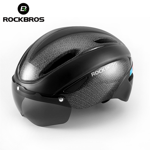 ROCKBROS-casco de ciclismo para hombre y mujer, transpirable, EPS, gafas de protección, accesorio aerodinámico para Casco de Bicicleta de carretera de montaña ► Foto 1/6