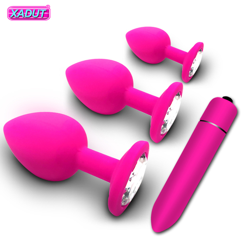 Juguetes sexuales anales para hombres y mujeres, masajeador de próstata de silicona suave, Mini vibrador erótico de bala, productos para adultos y gays ► Foto 1/6