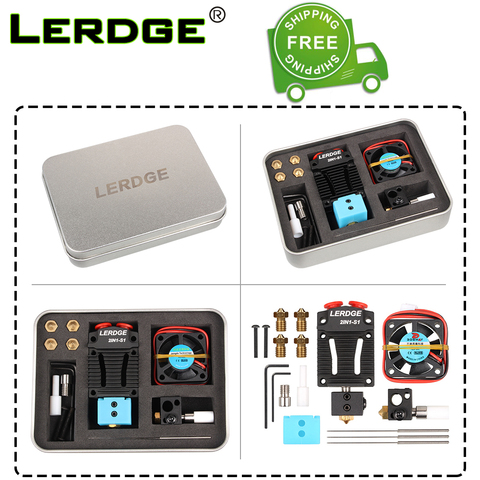 LERDGE-piezas de impresora 3D 2 en 1-S1 Bowden MK8 Titan V6, extrusora de doble extremo, conmutación, 2 colores, multicolor, 0,4 Kits de boquillas ► Foto 1/6