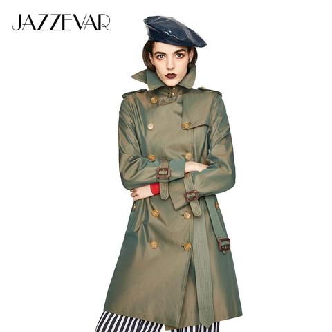 JAZZEVAR 2022 nueva mujer impermeable de algodón largo clásico de doble botonadura la gabardina Heritage de la mejor calidad ► Foto 1/1