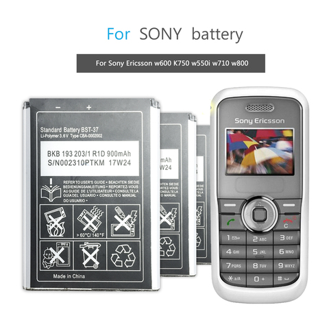 Batería móvil BST-37 para Sony Ericsson K750 D750i K758C S600C V600 V600i W550C W550I W600 W600c W700 W710 W710C W800 BST 37 ► Foto 1/6