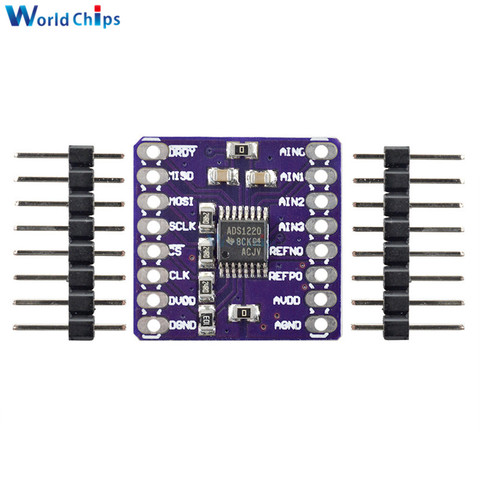 Módulo convertidor CJMCU-1220 ADS1220 ADC, 24 bits, A/D, I2C, baja potencia, 24 bits, analógico A Digital, módulo de Sensor SPI 3V-5V ► Foto 1/6