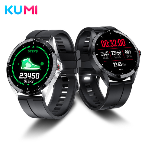 KUMI GW16T-reloj inteligente para hombre, dispositivo completamente táctil de 1,3 pulgadas, con Monitor de ritmo cardíaco durante el sueño, impermeable IP67, iOS y Android, versión Global ► Foto 1/6