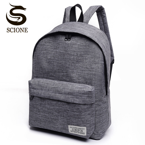 Scione, Mochila de lona para hombre/mujer, Mochila escolar para ordenador portátil para adolescentes, Mochila de viaje, Mochila ► Foto 1/6