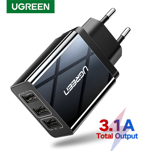 Ugreen-cargador USB rápido para iPhone Xs X 8 7, cargador de pared para Samsung, Xiaomi, Huawei, Adaptador europeo ► Foto 1/6