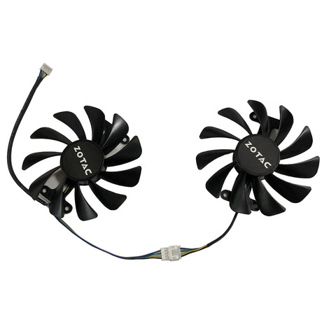 2 unids/set 95MM GAA8S2U ventilador para tarjeta gráfica para gamerock Premium edition ZT-P10800C-10P ZT-P10700C-10P GTX1070 GTX1080 AMP edición de las tarjetas de vídeo de refrigeración ► Foto 1/6