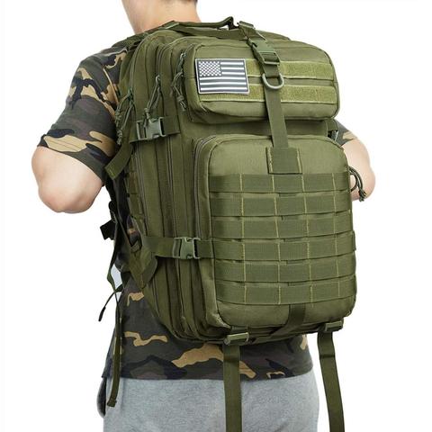 Mochila militar táctica del ejército para hombres, capacidad de 50 L, impermeable, para deportes al aire libre, senderismo, camping, caza, bolsa, mochila 3D ► Foto 1/6