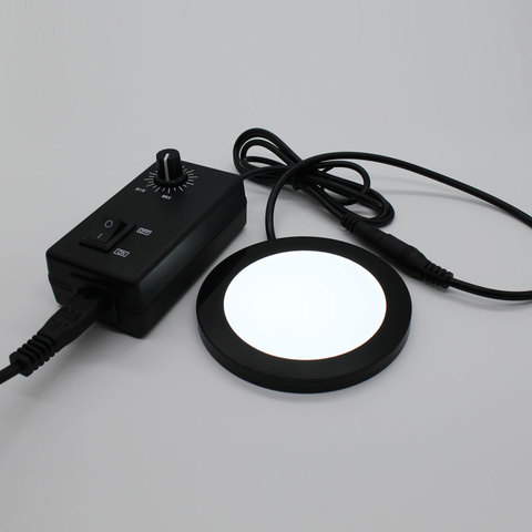 Anillo LED de brillo ajustable, fuente de luz inferior, elimina la sombra, reflectante para microscopio Binocular trinocular ESTÉREO ► Foto 1/6