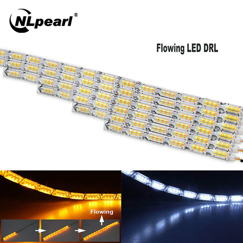 NLpearl-Luz LED de conducción diurna Flexible, secuencial, intermitente DRL, 12V, 1 par ► Foto 1/6