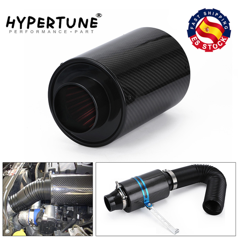 Hypertune-Caja Universal de filtro de aire de carreras, Kit de inducción de alimentación en frío de fibra de carbono, Kit de admisión de aire con ventilador o sin ventilador ► Foto 1/6