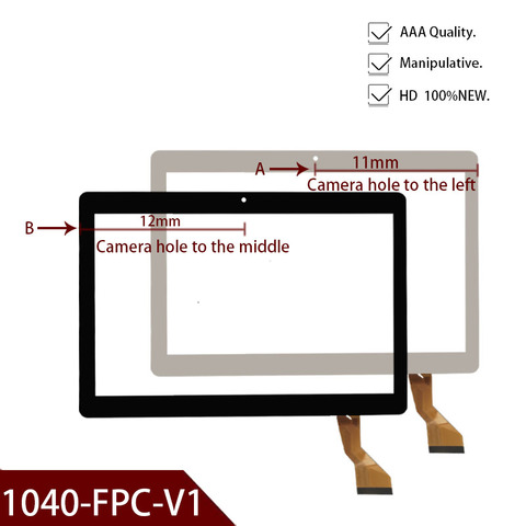 Sensor de pantalla exterior de cristal para tableta YUNTAB K107, Digitalizador de pantalla táctil capacitivo de 10,1 pulgadas para pantalla de 1040-FPC-V1 LNMBBS K107 ► Foto 1/5