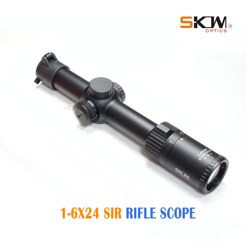 SKWoptics-mira telescópica táctica para Rifle de caza, 1-6x24, a prueba de golpes, anillos de alcance de 30mm ► Foto 1/6